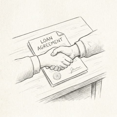 Pencil sketch emphasizing trust